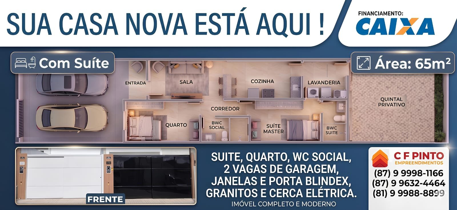 Casa com Portão Branco na ladeira da Mãe Rainha